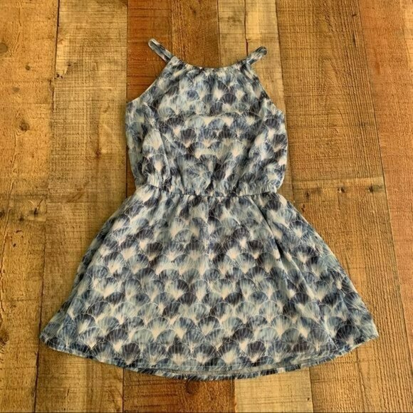 Nautica Girls Size 5 Sleeveless Cami Lightweight Dress With Sea Shells in Blue - Picture 1 of 7